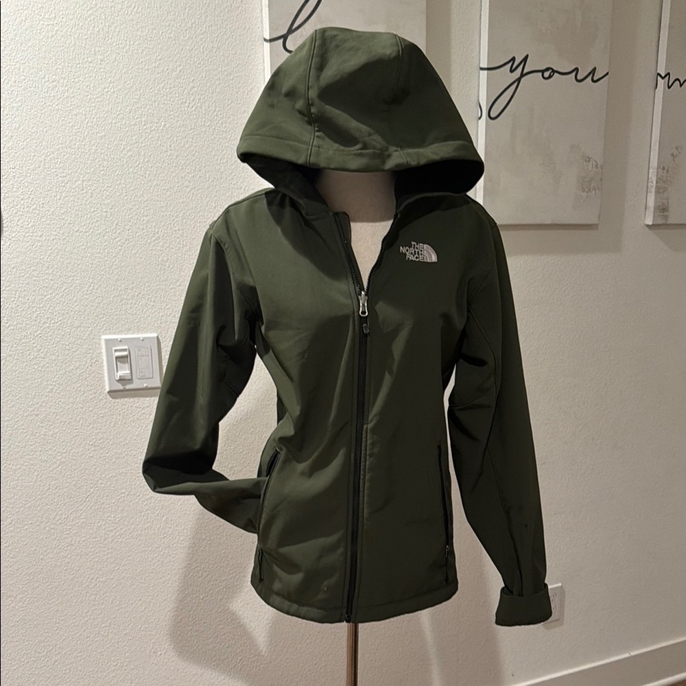 The North Face Women's Dark Olive Hooded Softshell Jacket